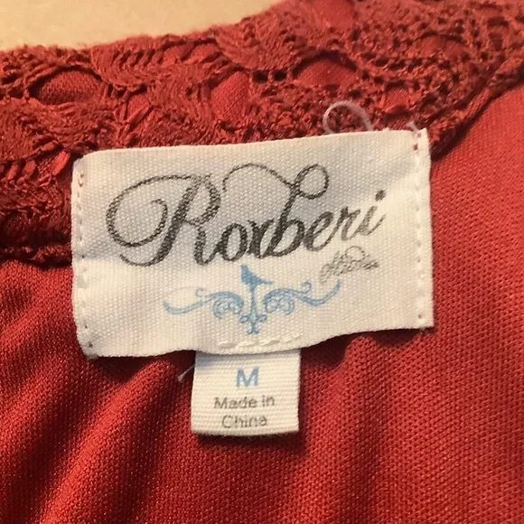 Roxberi Textured Rust Cute Dress with Liner - Picture 2 of 7